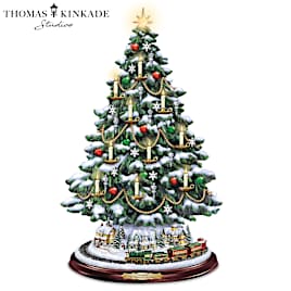 トーマス キンケード　クリスマスツリー Handcrafted Thomas Kinkade The Heart Of Christmas Illuminated