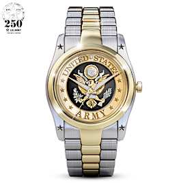 Genuine Diamond U.S. Army Men's Dress Watch