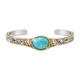 3.5-Carat Turquoise And Diamond Country Rose Bracelet