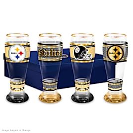 Pittsburgh Steelers Four-Piece Pilsner Glass Set