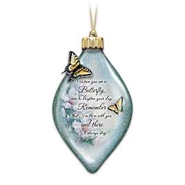 "Always Remember" Light-Up Heirloom Glass Christmas Ornament