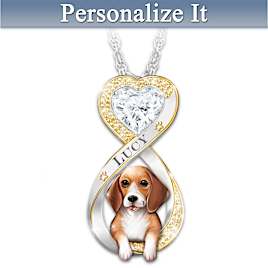 Always In My Heart&nbsp;Beagle Pendant Necklace