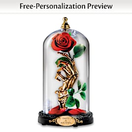 Illuminated Rose Dome Personalized With Your Two Names