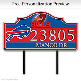 Buffalo Bills Personalized Outdoor Address Sign