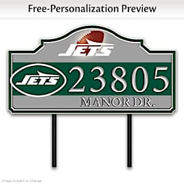 New York Jets Personalized Outdoor Address Sign