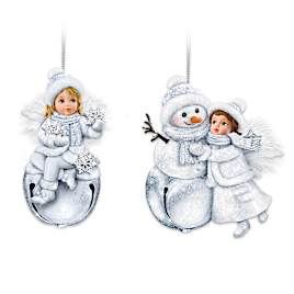 Heaven's Little Wonders Snow Angel Bell Ornament Set