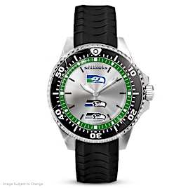 "Throwback Seattle Seahawks" Men's Logo Watch