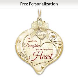 Illuminated Ornament With Personalized Charm For Daughter
