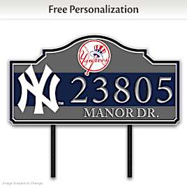 New York Yankees Personalized Outdoor Address Sign
