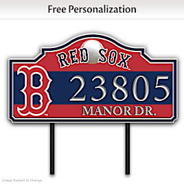 Boston Red Sox Personalized Outdoor Address Sign