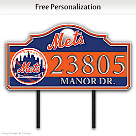 New York Mets Personalized Outdoor Address Sign