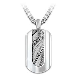 "Wisdom Of Life For My Grandson" Dog Tag Pendant Necklace