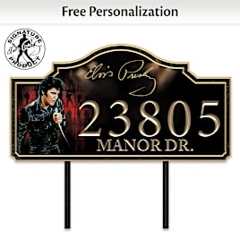 Elvis Presley Personalized Outdoor Address Sign