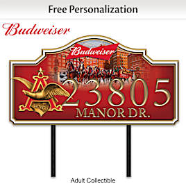 Budweiser Personalized Outdoor Address Sign