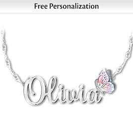 Charming Touches Butterfly Personalized Necklace