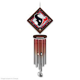 NFL Houston Texans Wind Chime With Stained-Glass Logo