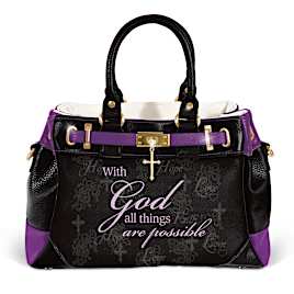 With God, All Things Are Possible Handbag With Adjustable Shoulder