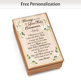 First Holy Communion Music Box Personalized With Their Name