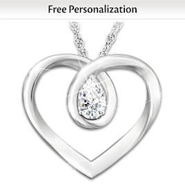 Personalized Remembrance Heart Necklace And Poem Card