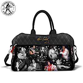 "Elvis Through The Years" Quilted Weekender Bag