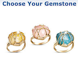 7-Carat Rough-Cut Gemstone Wire Ring: Choose Your Stone