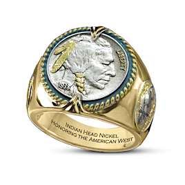 Genuine Buffalo Nickel Ring Size 13