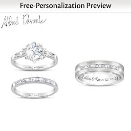 1.5-Carat Topaz Alfred Durante Personalized Bridal Rings
