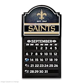 Saints Perpetual Calendar Tracks Weekly Matchups