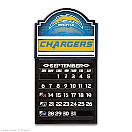 Chargers Perpetual Calendar Tracks Weekly Matchups