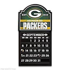 Packers Perpetual Calendar Tracks Weekly Matchups