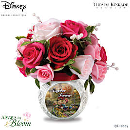 Disney Everlasting Rose Bouquet With Thomas Kinkade Art Vase