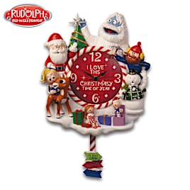 Rudolph The Red-Nosed Reindeer Sculpted Wall Clock
