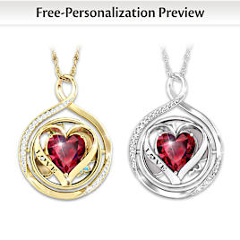 Sterling Silver Or 18K Gold-Plated Heart-Shaped Crystal Flip