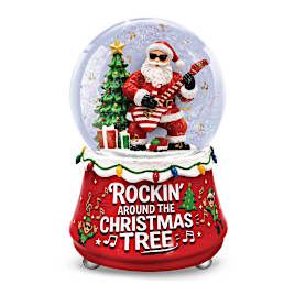 "Rockin' Around The Christmas Tree" Musical Glitter Globe
