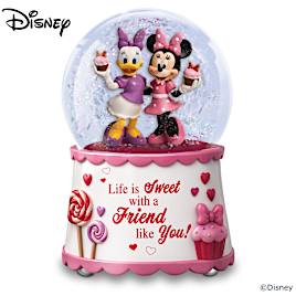 Disney Minnie Mouse And Daisy Duck Musical Glitter Globe