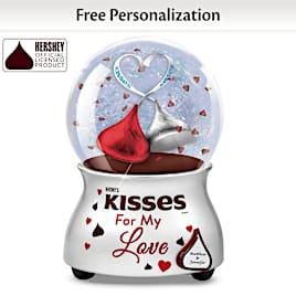 HERSHEY'S KISSES Romantic Personalized Musical Glitter Globe