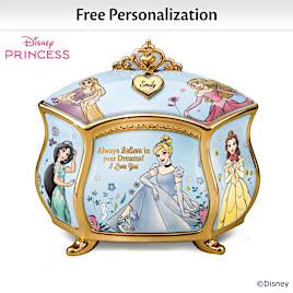 Disney Princess Personalized Porcelain Music Box