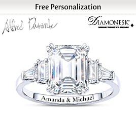 Alfred Durante 10-Carat Simulated Diamond Personalized Ring