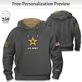 U.S. Army Personalized Men's Pullover Hoodie
