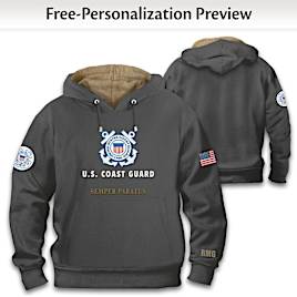 U.S. Coast Guard Personalized Men's Pullover Hoodie