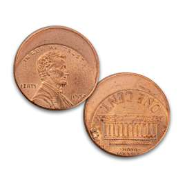 Rare 1990s U.S. Off-Center Error Lincoln Penny With Display