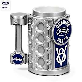 Ford V8 Engine Block Porcelain Stein