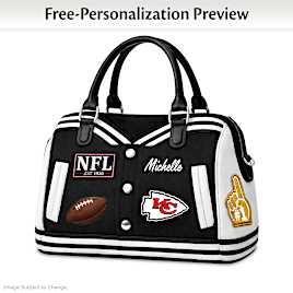 Kansas City Chiefs Personalized Varsity Jacket Handbag