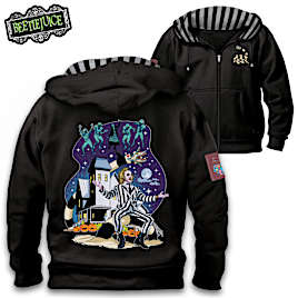 BEETLEJUICE Glow-In-The-Dark Front-Zip Men's Hoodie