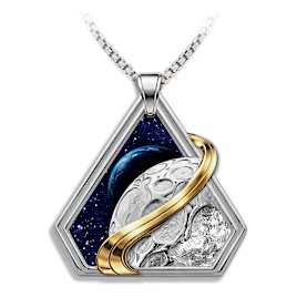 Artemis II Commemorative Moon, Earth And Space Pendant