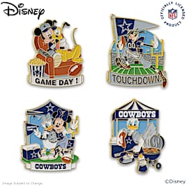 Dallas Cowboys Disney Characters Hand-Enameled Pins