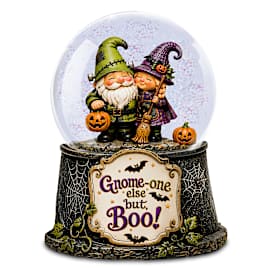 Gnome-One Else But, Boo! Musical Gnome Glitter Globe
