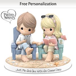 Precious Moments Porcelain Figurine With 2 Names In "Sand"