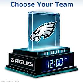 NFL Illuminated Clock Sculpture: Choose Your Team