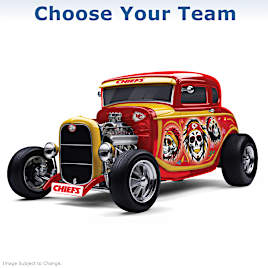 NFL Sugar Skull Art Ford Model A Sculpture: Choose Your Team